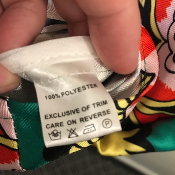 Queen Mulock Floral Shift Dress Small green red yellow pink black ModCloth retro - Picture 8 of 8